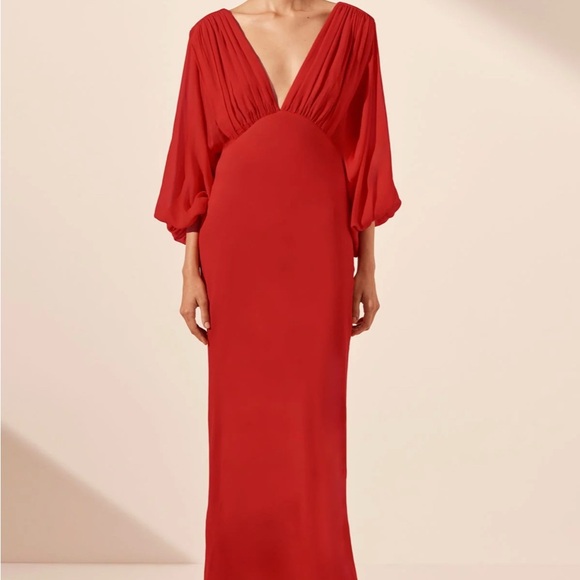 Shona Joy Red dress gown size 6 - Picture 1 of 7
